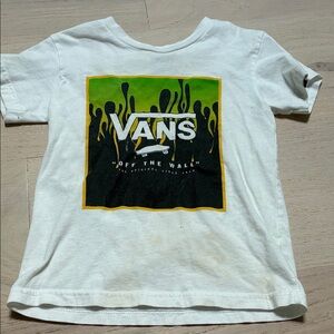 Vans Kids White and Green Graphic Tee
